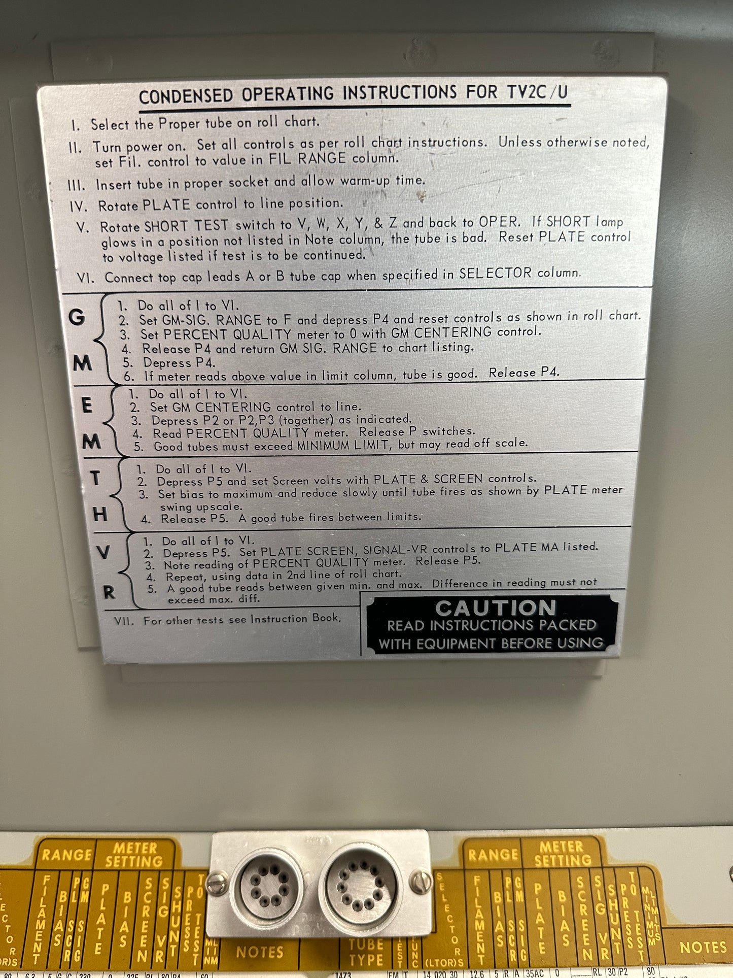 RARITÄT Test Set Electron Tube TV-2C/U - MILITARY U.S. Röhrentester