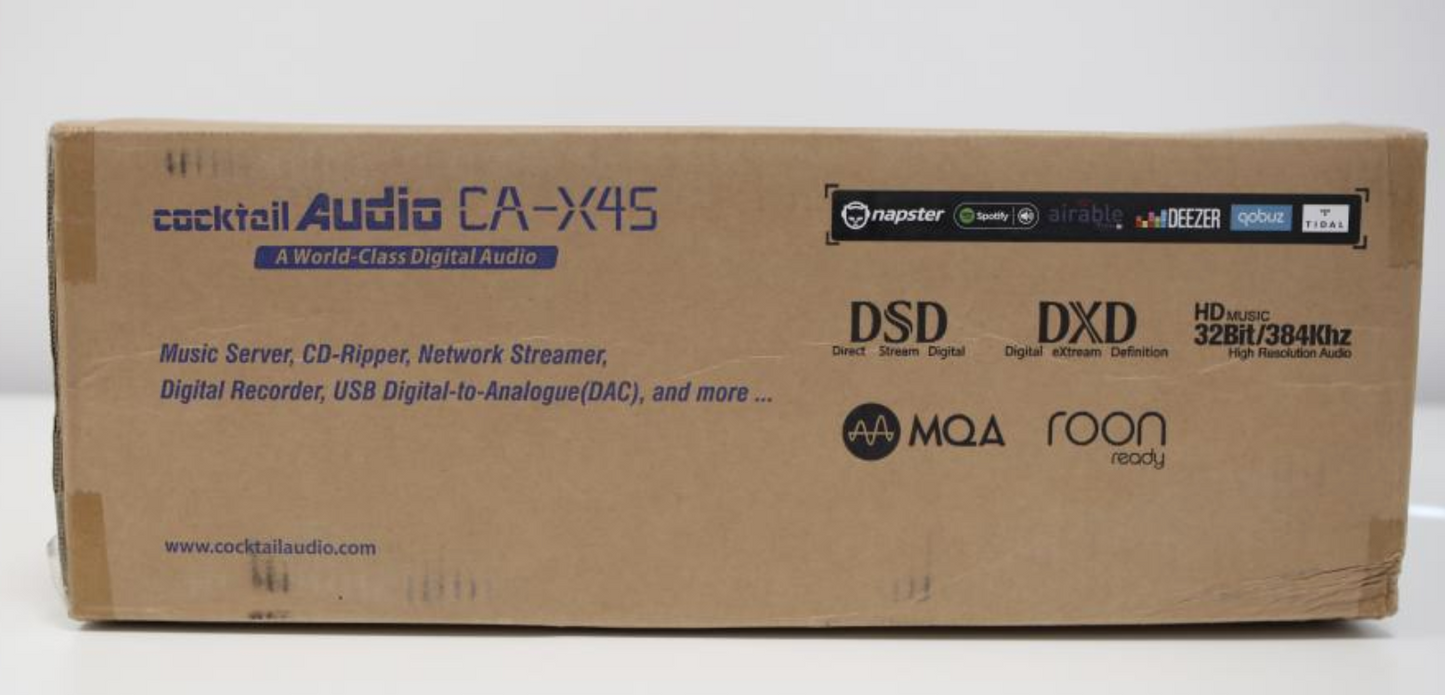 Cocktail Audio X45 HighEnd Musikserver/Ripper mit Dual Mono DAC schwarz ohne HDD