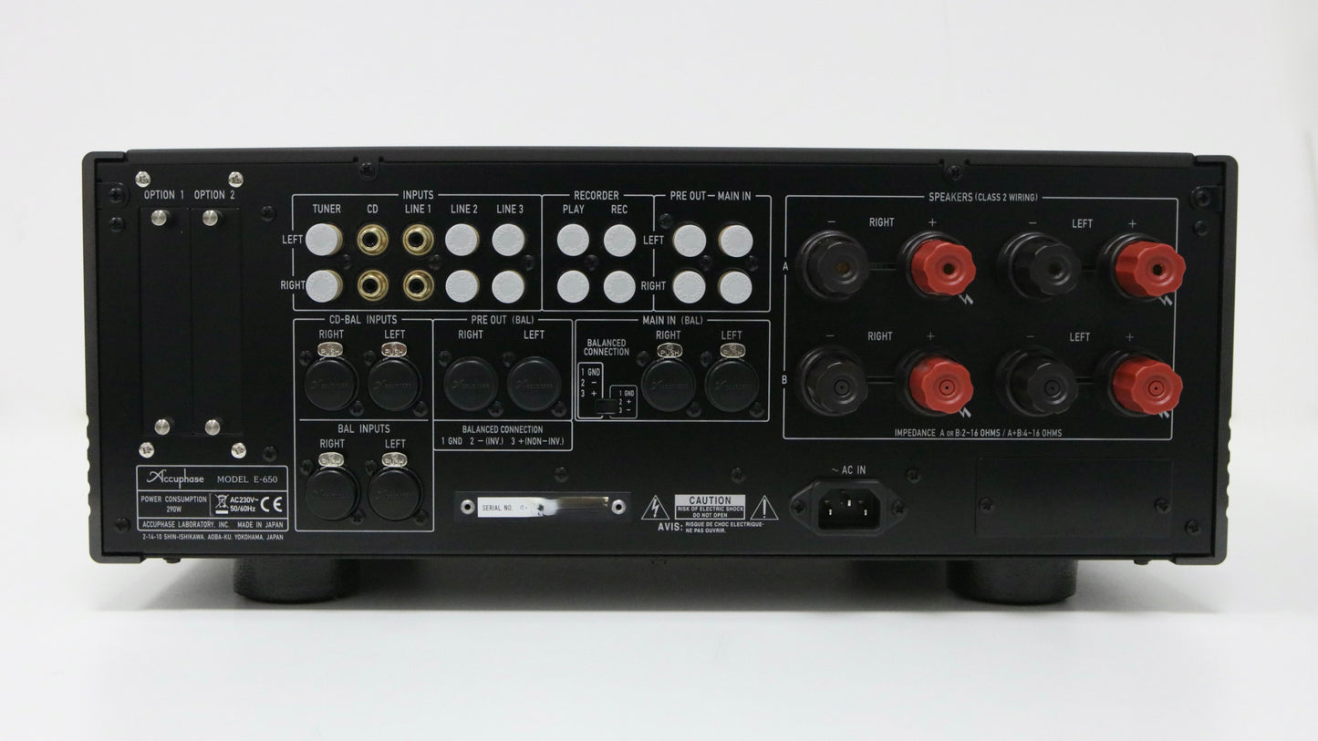 Accuphase E650 PIA Integrierter Class-A-Stereo-Verstärker aus 02/21