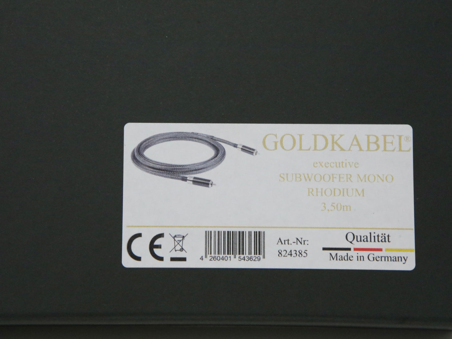 Goldkabel executive Subwoofer Mono Rhodium Kabel 3,5m